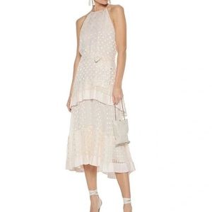 ZIMMERMANN White Tiered Pleated Picnic Cocktail Dress